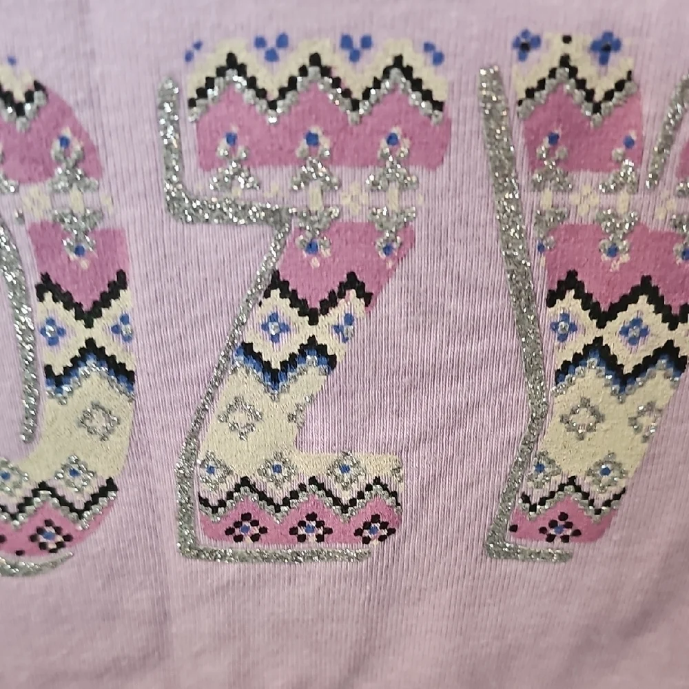 Carter's NWT Cozy Girls Glitter Pajamas Set - Purple and White Size 10/10A
